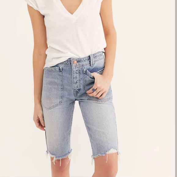 Free People Rebel Rouser Denim Cut-Off Shorts - Picture 6 of 6